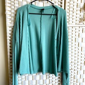 Turquoise cardigan